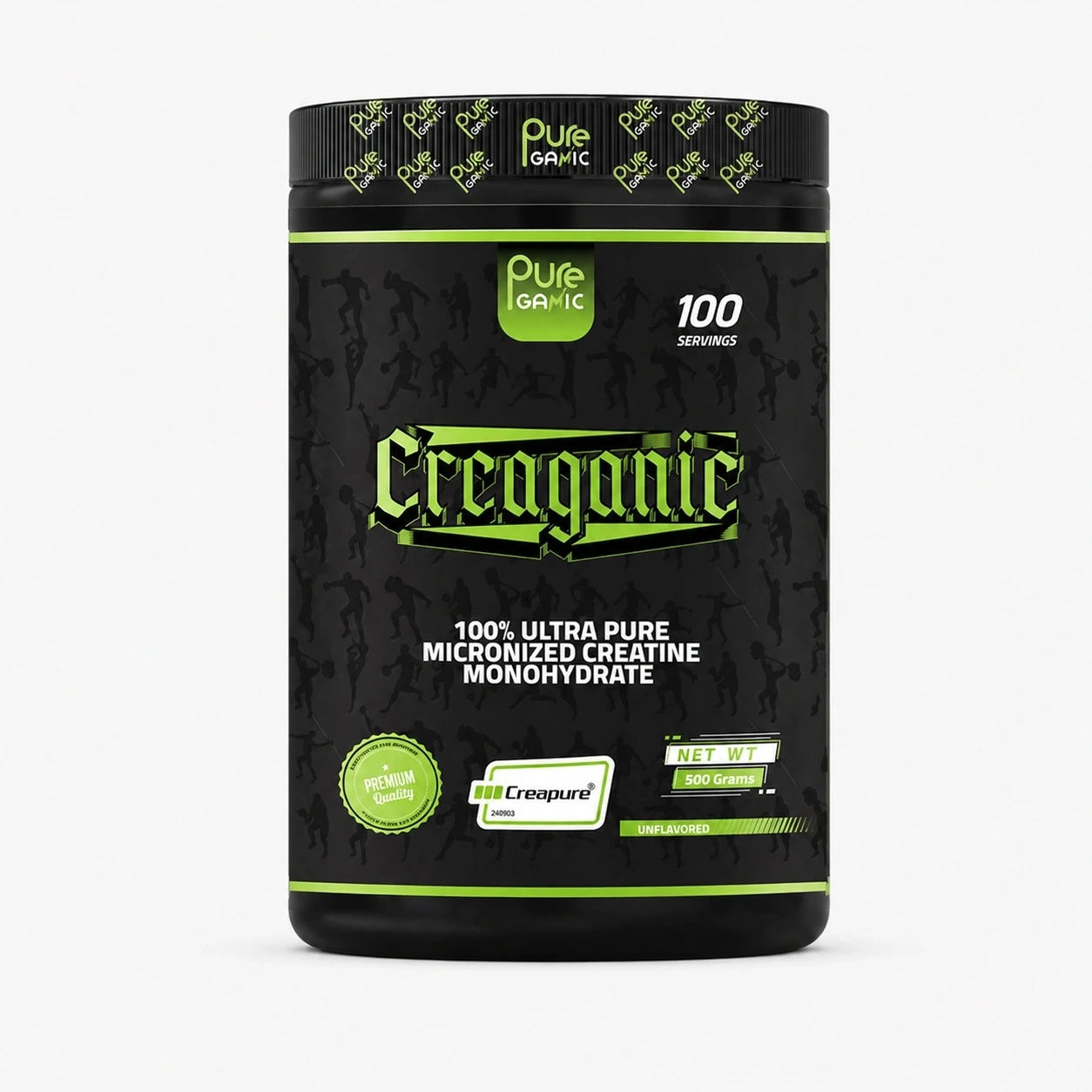 PureGanic, CreaGanic Creapure, 500g, 100 Servings