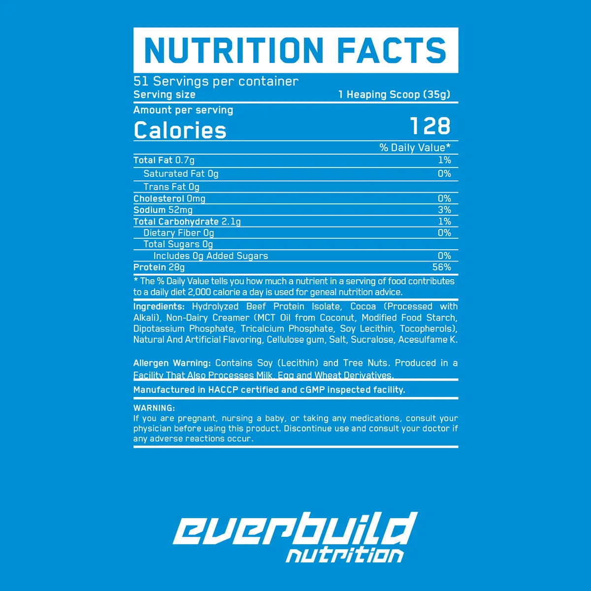 Ever Build Nutrition Ultra Premium 100% Beef Protein Isolate