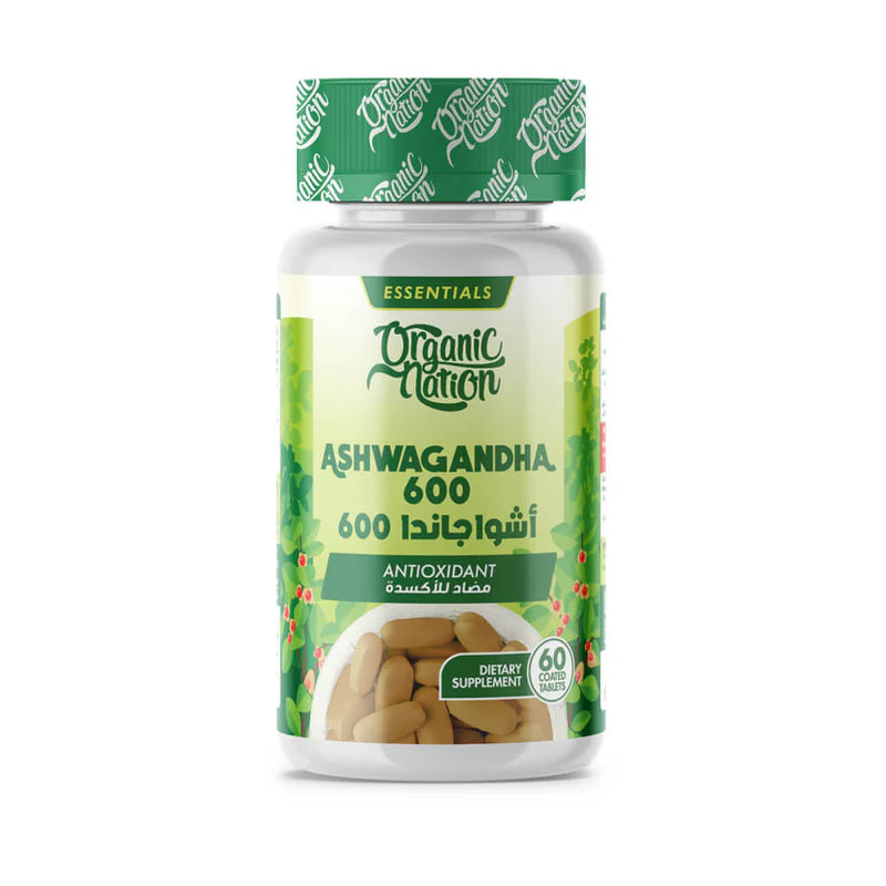 Organic Nation | Ashwagandha 600mg - Stress & Recovery Guard (60 Tablets)
