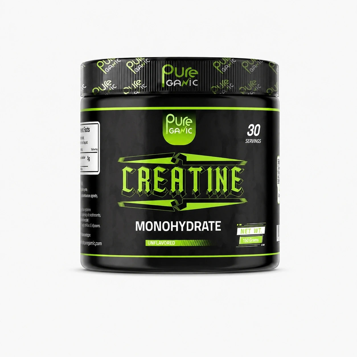 PureGanic, Creatine Monohydrate, 150g, 30 Servings