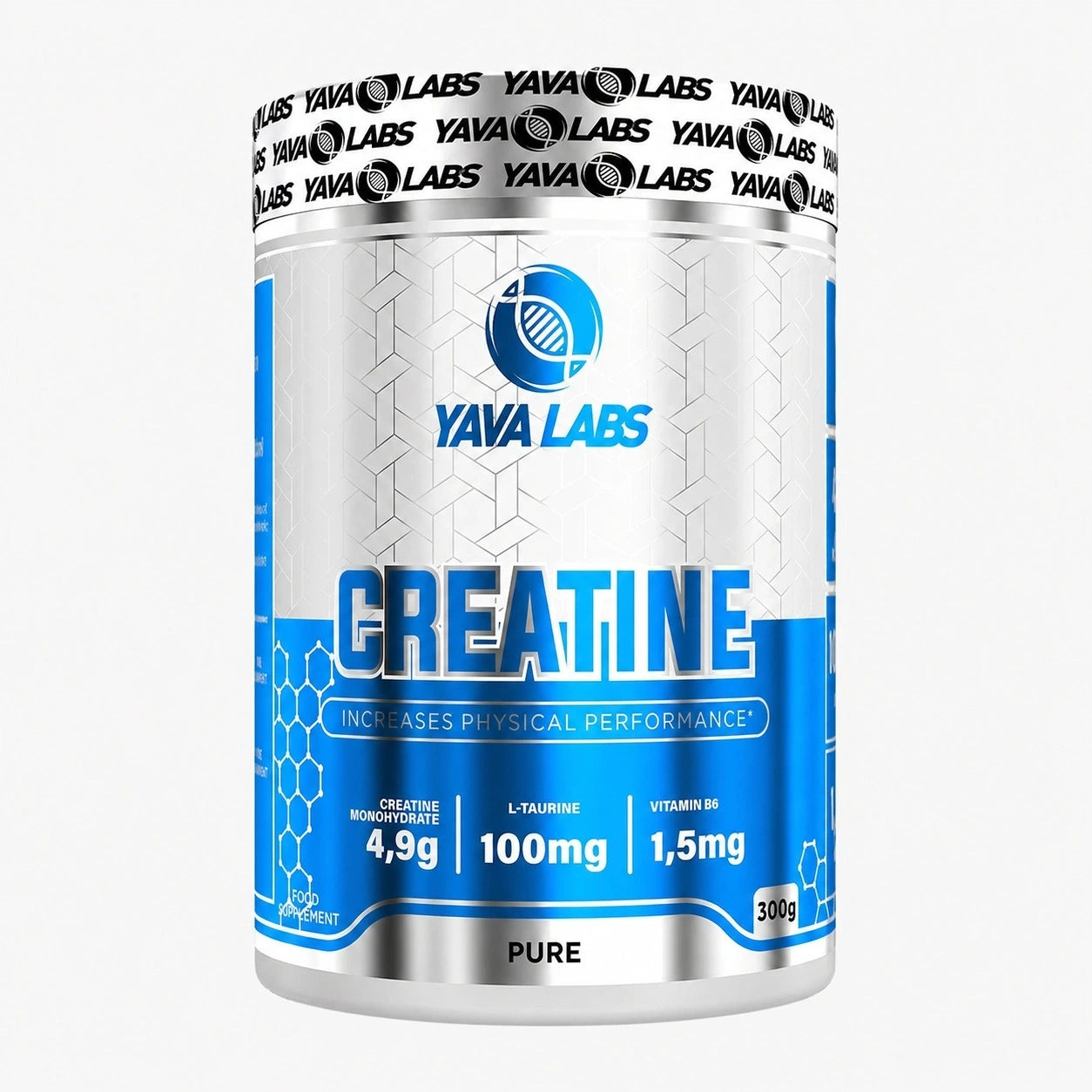 Yava Labs, Creatine 300g +Taurine, 300G, 60 Servings
