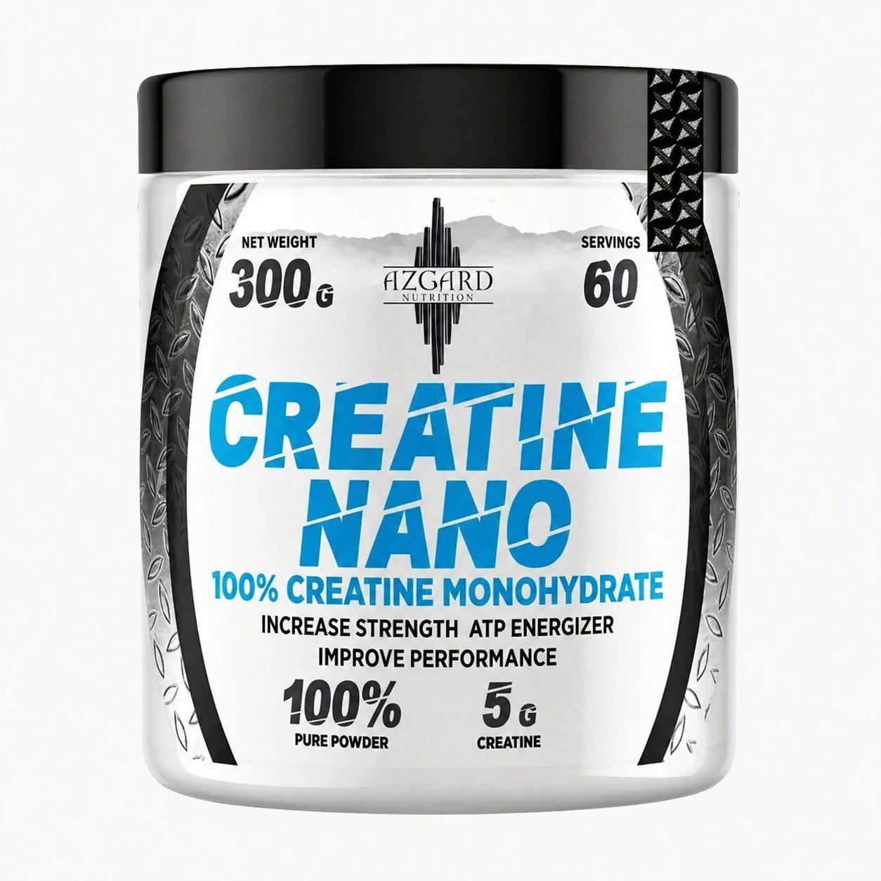 Azgard Nutrition, Creatine NANO, 300g, 60 Servings
