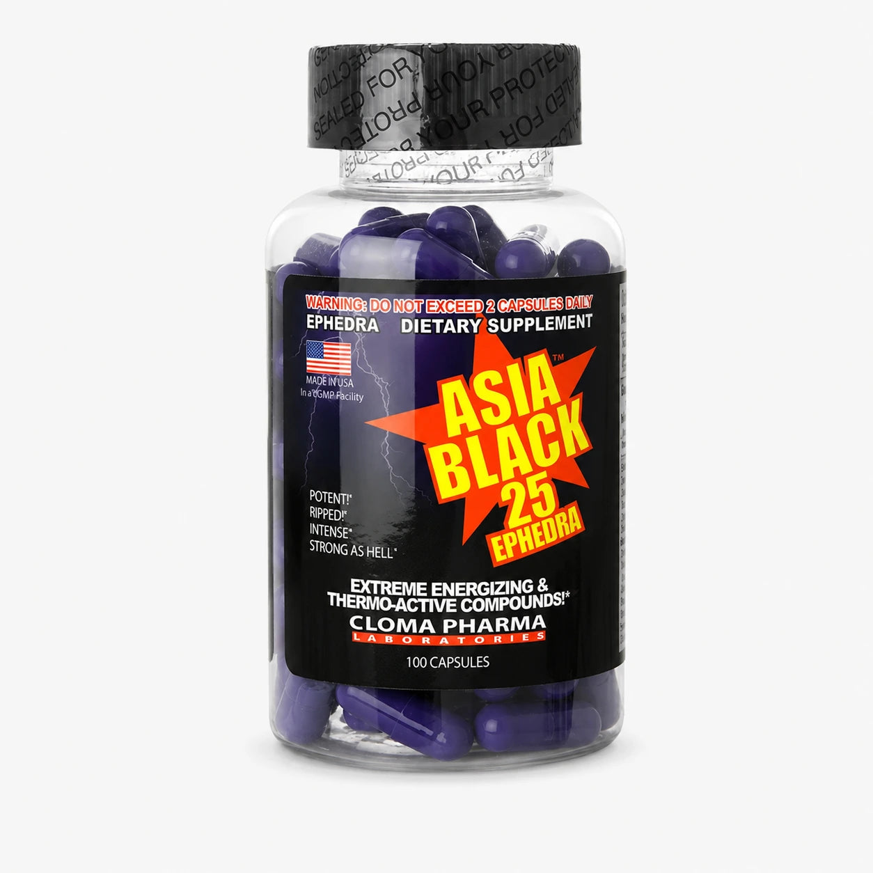 Cloma Pharma | Asia Black 25 - The Ultimate Thermogenic (100 Capsules)