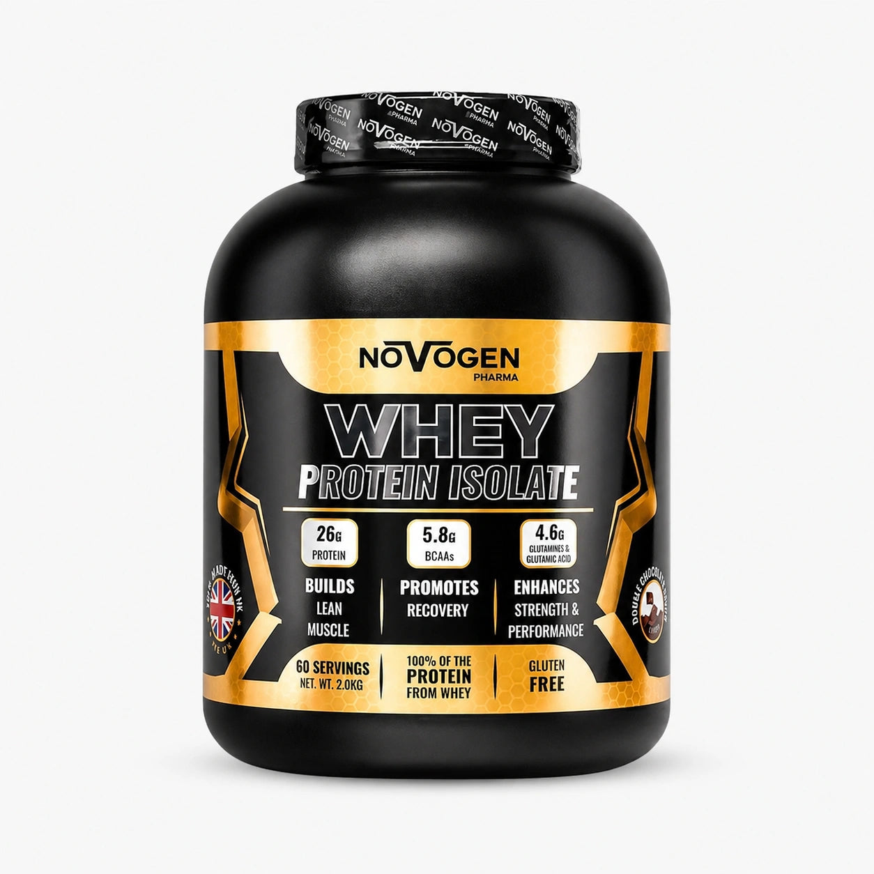Novogen pharma, Whey protein Isolate, 2kg, 60 Serving