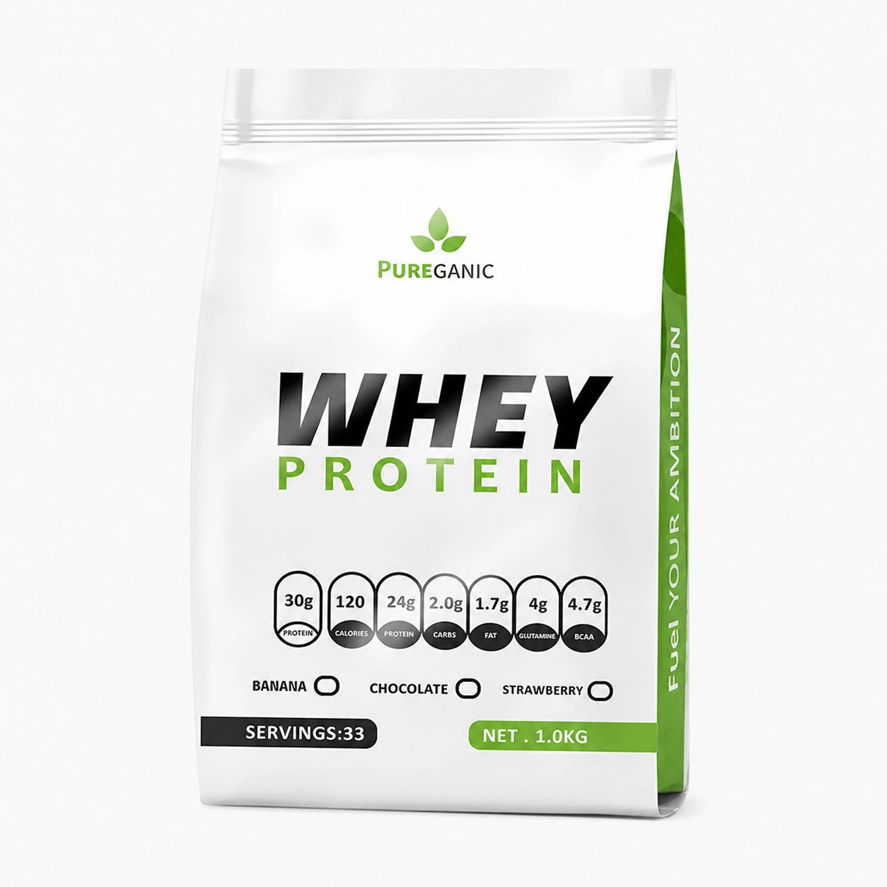 PureGanic, Whey Protein, 1kg, 33 Servings